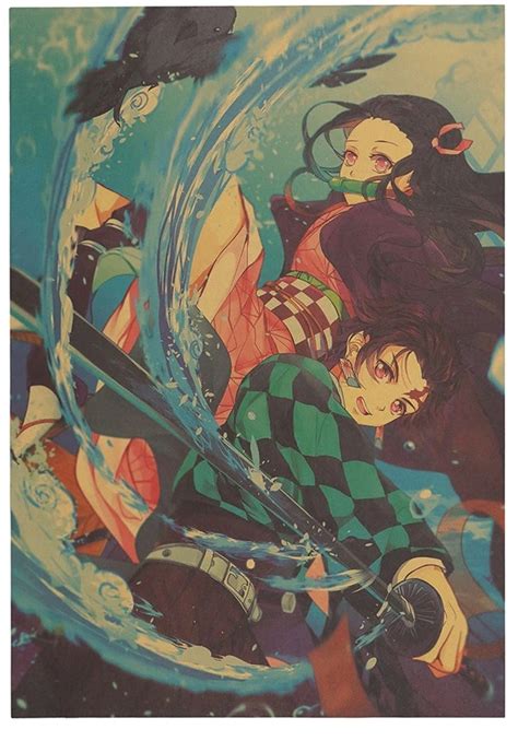 PLAKAT ANIME Demon Slayer Kimetsu No Yaiba 50 X 35 11994453286