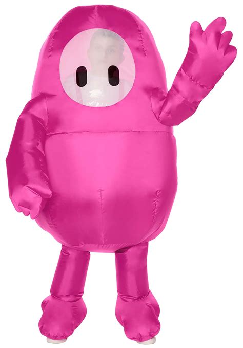 Fall Guys Girls Pink Inflatable Costume Video Games Costumes