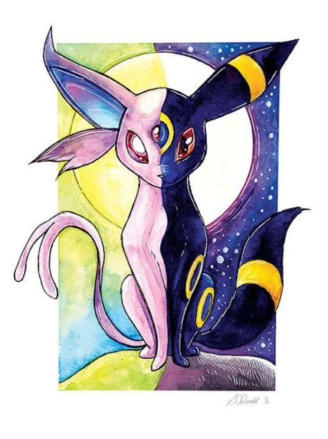 Retrogamingblog Espeon And Umbreon Made By Sarahoillustration