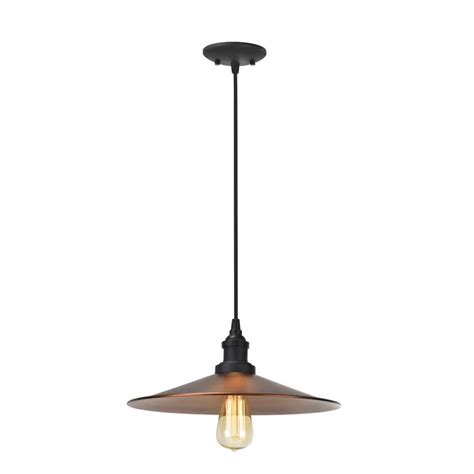 Aspen Creative Corporation 1 Light Oil Rubbed Bronze Mini Pendant With Metal Shade 61003 The