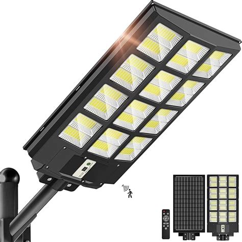 Okpro 6000w Solar Street Lights Outdoor 7000k Solar Lights Outdoor Waterproof Dusk To Dawn