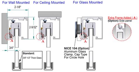 Ceiling Mounted Sliding Glass Door Hardware Shelly Lighting