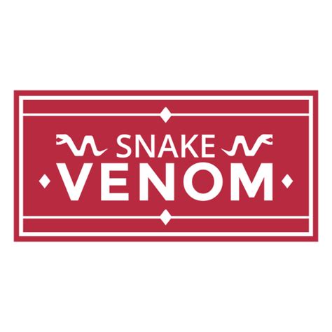 Diseño Png Y Svg De Veneno De Serpiente De Etiqueta De Ingrediente De