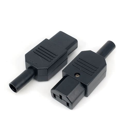 10pcs New Wholesale Price 10a 250v Black Iec C13 Female Plug Rewirable Power Connector 3 Pin