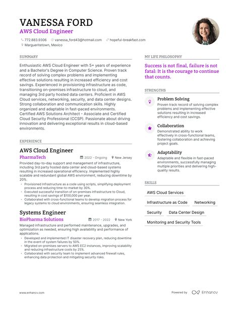 3 Successful Aws Cloud Engineer Resume Examples And Writing Tips For 2024