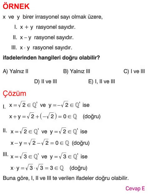 Temel Kavramlar Konu Anlatımı Test Soruları Çözümleri Tyt Matematik