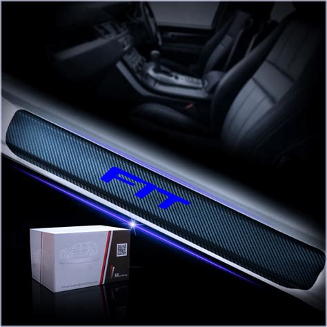Автомобильный порог протектор потертости для Honda Fit 4D углеродное ...