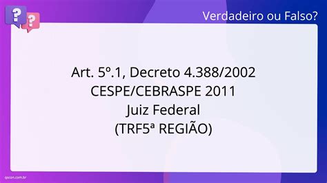 Qscon Direito Art Decreto Cespe Cebraspe