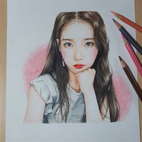 Iu Fanart Ims970515 Kpop Drawings Anime Art Tutorial Realistic Art