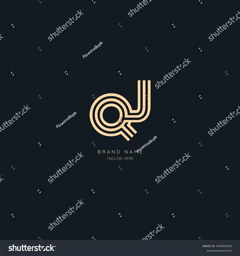 Letter QJ Or JQ Logo Alphabet Monogram Initial Royalty Free Stock