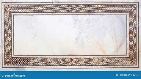 Marble Surface with Inlay in Taj Mahal, Agra, India Stock Image - Image ...