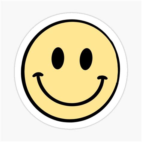 Smiley Face Aesthetic Sticker By Kaitybair Redbubble