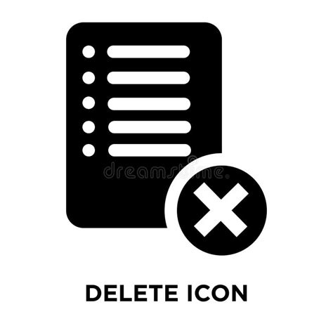 Delete Icon Vector Isolated on White Background, Logo Concept of Stock Vector - Illustration of ...