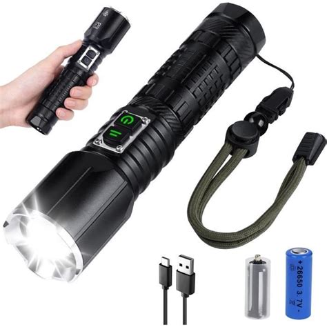 Lampe Torche Led Ultra Puissante Lumens Lampe De Poche