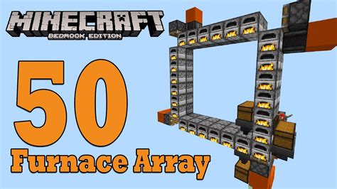 Simple 50 Furnace Arraysuper Smelter For Minecraft Bedrock Edition 1