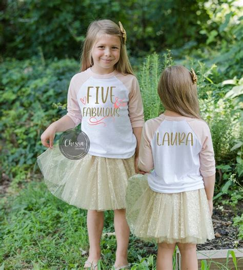 5 Year Old Birthday Shirt Girls 5th Birthday Outfit Coral And Etsy