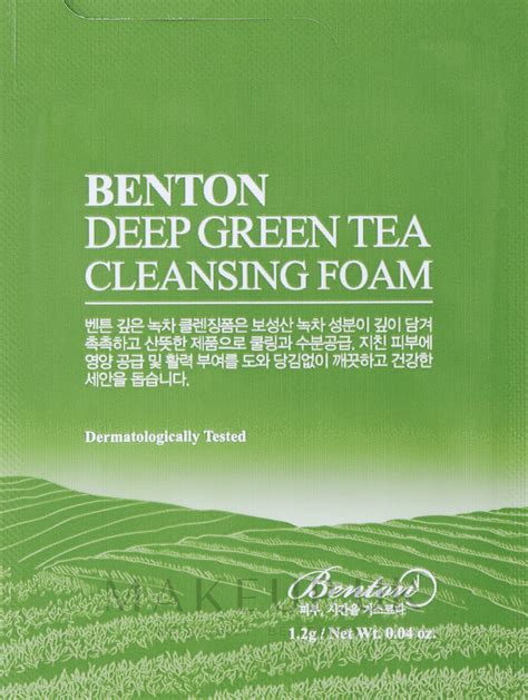 Gift Face Cleansing Foam With Green Tea Extract Benton Deep Green