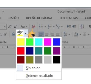 Word Cambiar El Color De La Fuente Y Resaltar Texto