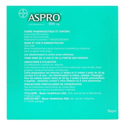 Aspro Mg En Comprim S Effervescents Antalgique Et Antipyr Tique