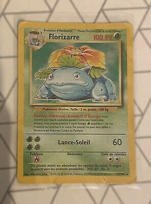 Pokemon Florizarre Set De Base Ebay