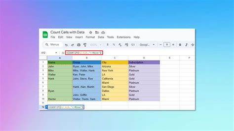 How To Count Cells With Text In Google Sheets