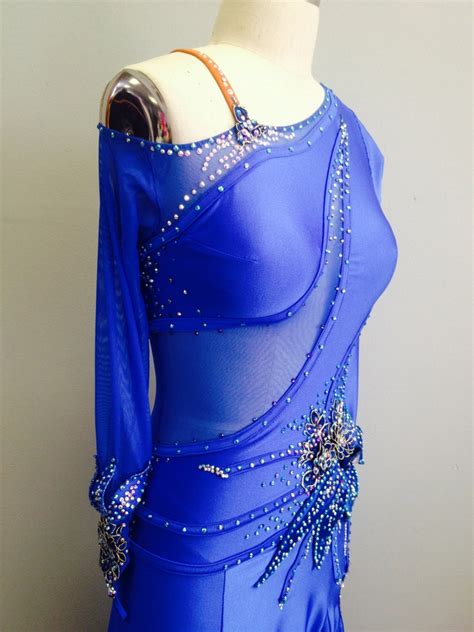 Blue Dance Dress Blue Dance Dress for Smooth Dance Programm - Etsy