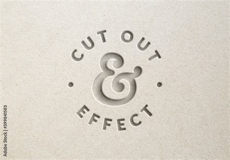 Paper Cutout Pattern Effect Logo Mockup Template Stock Template | Adobe ...