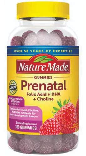 Nature Made Prenatal Acido Folico Dha 120 Gomitas Sabor Berry