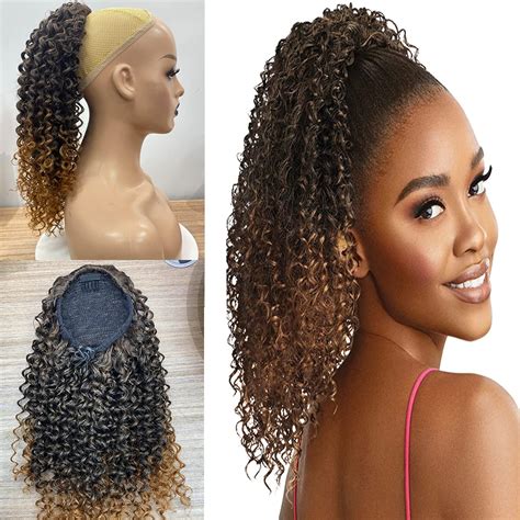 Amazon Drawstring Ponytail For Black Women Short Kinky Curly