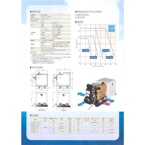 荏原製作所 浅井戸用ポンプ 5060hz兼用 インバータpmモータ採用で高効率 エバラフレッシャミニ 接続口径25 25hpe025