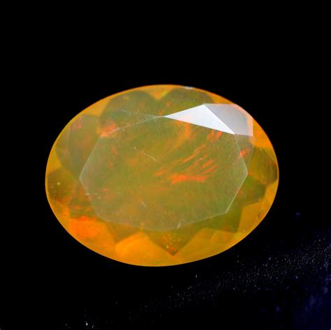 1 9 Cts Natural Faceted Ethiopian Opal Honey Color Fire Opal Etsy