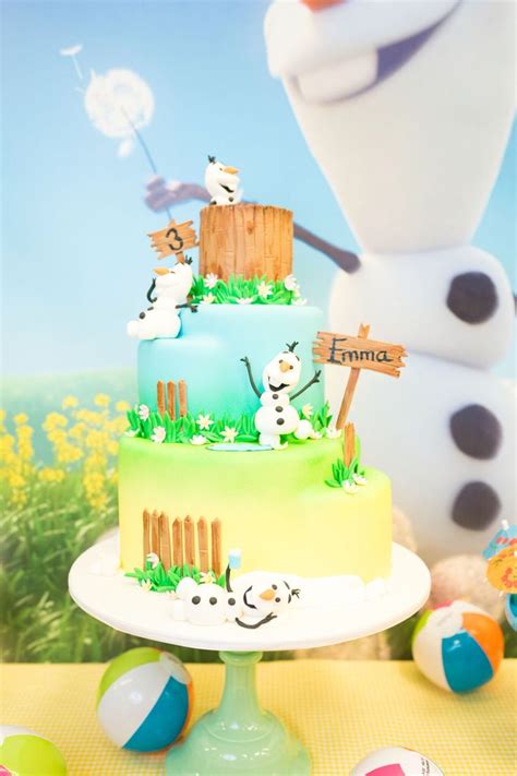 Olaf in summer birthday party | Summer birthday party, Summer birthday, Birthday