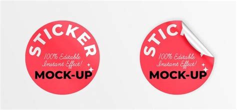 Two Stickers With The Words Sticker On Them