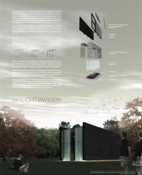 An Advertisement For Skylight Pavilion With People Sitting On The Grass