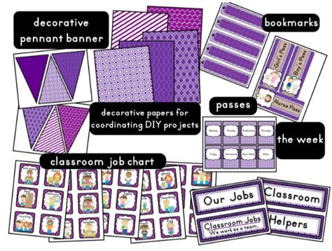 Purple Classroom Decor Theme For Elementary Teachers In 2024 Artofit