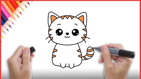 How To Draw A Cute Cat Easy Step By Step Art Cuteeasydrawings