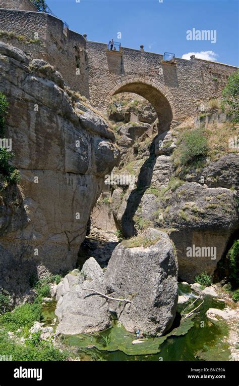 View Of The Puente Nuevo New Bridge Ronda Western Part Of The