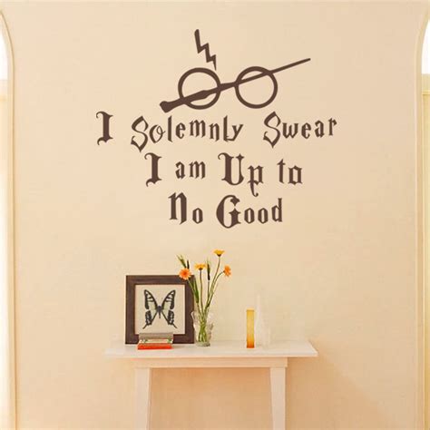 Harry Potter Vinyl Wall Decal I Solemnly Swear I Am Up To No Good Wall