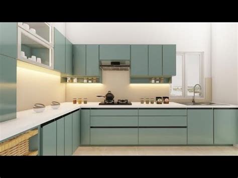 Acrylic Kitchen Cabinet Colour Combination Modular Kitchen Interior