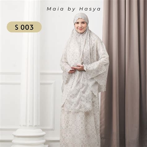 Jual Maia By Hasya Mukena Emily Series Motif Bunga Terbaru Bonus