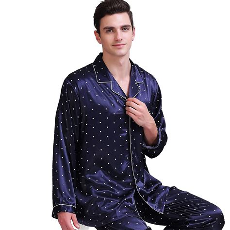 Mens Silk Satin Pajamas Set Pyjamas Set Pjs Sleepwear Set Loungewear U