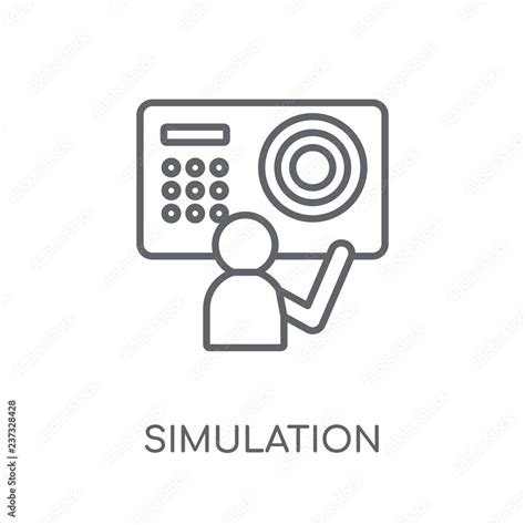 Simulation Linear Icon Modern Outline Simulation Logo Concept On White