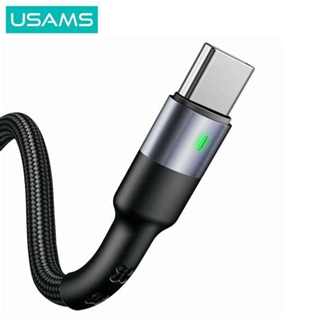 Promo USAMS U26 Kabel Data Type C Fast Charging 3A LED Indikator Diskon