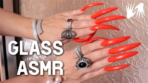 Long Nails Asmr Glass Tapping And Scratching Youtube