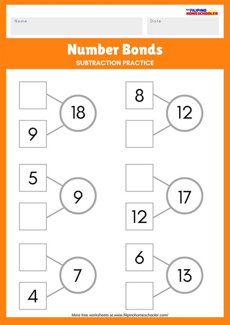 How to Teach Subtraction Using Number Bonds — The Filipino Homeschooler