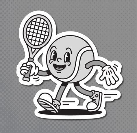 Tennis Ball Cartoon Character Royalty Free Stock SVG Vector and Clip Art