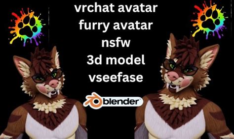 Create A Custom Vrchat Avatar D Model Furry Nsfw Vseeface By