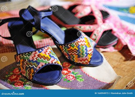 Nyonya Beaded Shoes Stock Image Image Of Beaded Nyonya 164994973