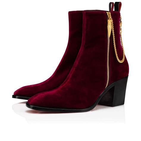 Yoz The Lips 70 Mm Boots Velvet And Calf Leather Galata