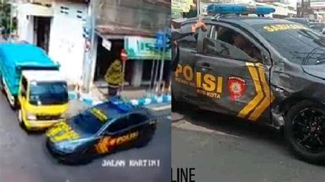 Kronologi Video Viral Tabrakan Truk Vs Mobil Patwal Polisi Mengapa